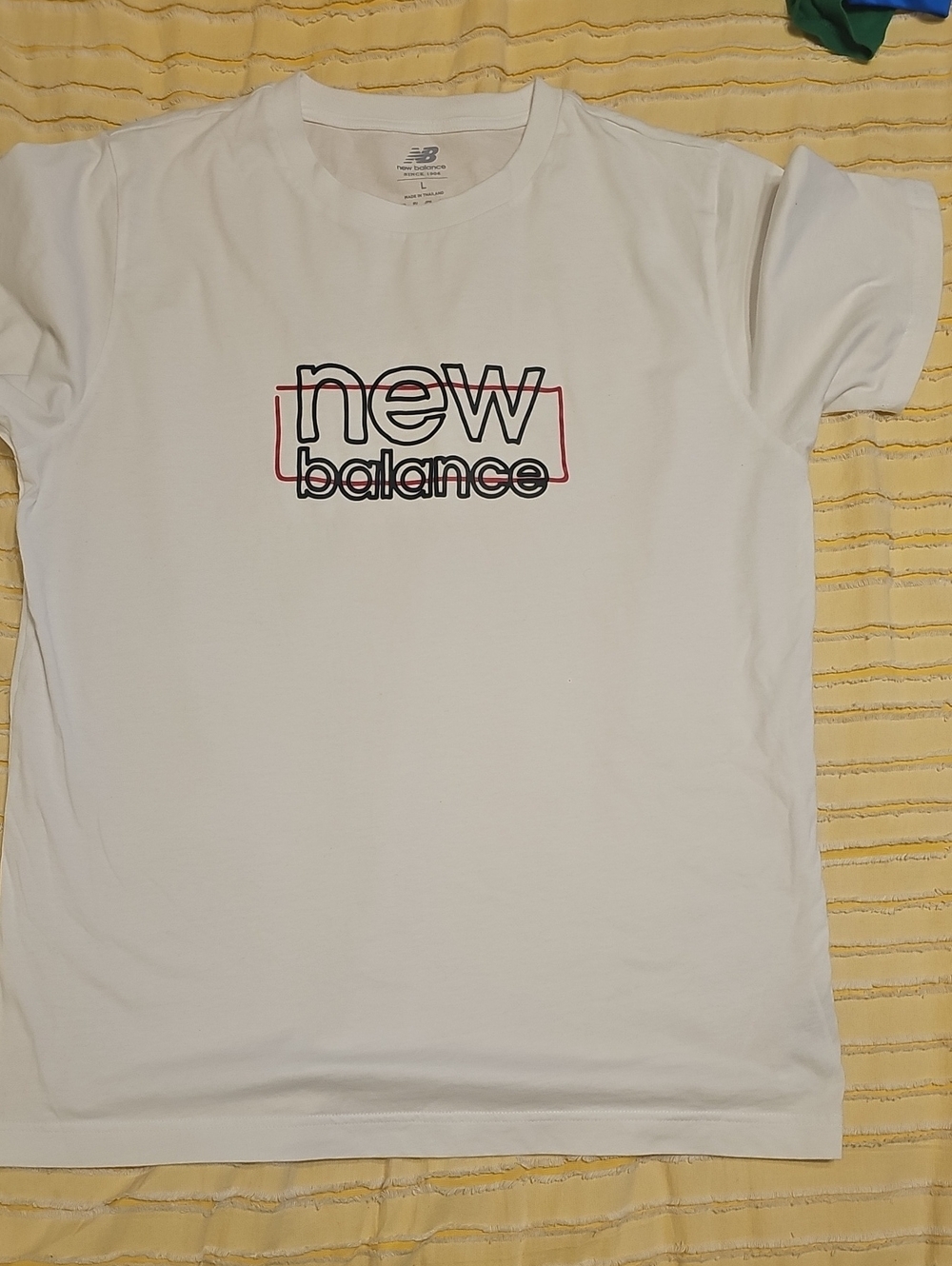 New Balance White Logo T-Shirt